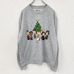 【3点以上まとめ買いで20%OFF】古着 used　PEANUTS　ピーナッツ　スヌーピー　スウェット/トレーナー　灰色　グレー　XLサイズ
