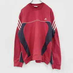 【3点以上まとめ買いで20%OFF】古着 used　00s　adidas　アディダス　スウェット/トレーナー　パフォーマンスロゴ　ヴィンテージ　赤　レッド　Mサイズ