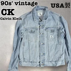 80s 90s ヴィンテージ　CK Calvin Klein カルバンクライン　デニムジャケット　Gジャン　USA製　Sサイズ　ユニセックス　C012