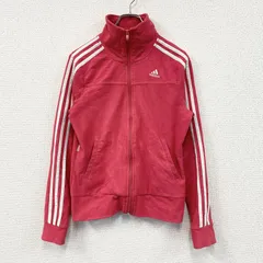 【3点以上まとめ買いで20%OFF】古着 used　adidas　アディダス　フリーストラックジャケット/ジャージ　パフォーマンスロゴ　ピンク　Lサイズ