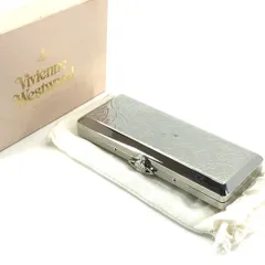 【箱・保管袋付き】Vivienne Westwood ヴィヴィアンウエストウッド／シガー シガレット ケース オーブ柄／ステンレス／シルバー