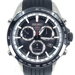 【ケース付き】SEIKO セイコー／メンズ 腕時計／アストロン GPSソーラー 8X82-0AC0／ソーラークォーツ／クロノグラフ／ステンレス・ラバー／ブラック・シルバー