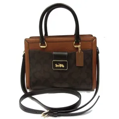 新品 定価104,500円◆COACH コーチ 2way ショルダーバッグ グレース キャリーオール・カラーブロック シグネチャー キャンバス レディース