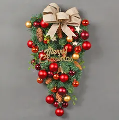 クリスマスリース クリスマス スワッグ 飾り 大きい オーナメント ナチュラル リース 玄関 ドア 壁掛け 庭園 部屋