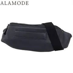 PRADA(プラダ) ウエストバッグ/ボディバッグ ウエストポーチ ショルダー レザー ネイビー紺 マットシルバー金具 ブラック金具 2VL010 レディース 40802152156【中古】【アラモード】 PRADA(プラダ) ウエストバッグ/ボディバッグ ウエストポーチ