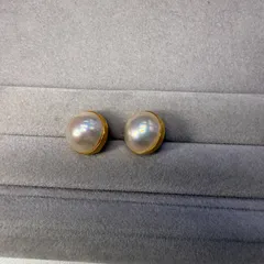 ☆マベパール K18☆真珠 パール ゴールド ピアス キャッチ×1