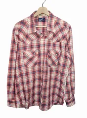 70s Levi’s USA製 チェック ウエスタンシャツ 金糸入り XL