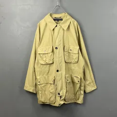 archive TOMMY HILFIGER Hunting Jacket トミーヒルフィガー ハンティングジャケット マウンテンジャケット ブルゾン 4つポケ 比翼ジップ コットン/ナイロン ベージュ メンズ 0502961-5336