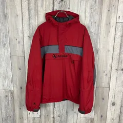 AIGLE エーグル ナイロン 中綿 ダウンジャケット ハーフジップ アノラック パーカー マウンテンパーカー メンズ L サイズ