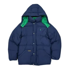 ポロ ネイビー グリーンポニー ダウン ダウン(14-16)