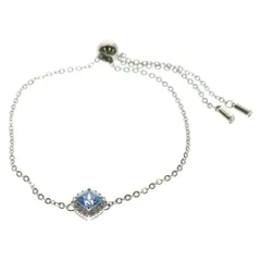 SWAROVSKI (スワロフスキー) 水色石 ブレスレット シルバー メタル アクセサリー