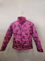THE NORTH FACE kids(ザノースフェイスキッズ) 7-8歳 リバーシブル ピンク 蝶 パータン ダウン