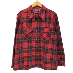 ペンドルトン PENDLETON 70-80S USA製 PURE VIRGIN WOOL バージン ウール フラップポケット ボード シャツ メンズ import：L 