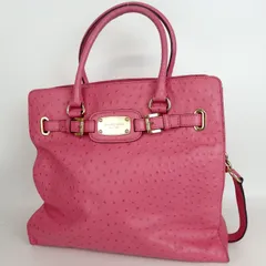 【MICHAEL KORS】マイケルコース ハミルトン MK柄 2way ハンドバッグ ショルダーバッグ ピンク レザー レディース【中古】5-5 41806