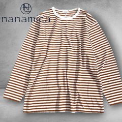 新品 S ナナミカ×バトナー スムースウール ボーダー クルーネック 