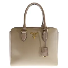 PRADA (プラダ) サフィアーノ 2WAY ハンドバッグ ショルダーバッグ ベージュ レザー 1BA113