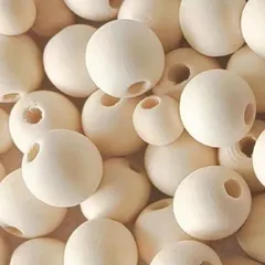 ウッドビーズ ハンドメイド 丸型 アクセサリー パーツ 手芸 塗装なし 工芸品 クラフト 無地
