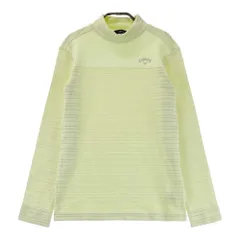 サイズ：L CALLAWAY キャロウェイ  モックネック長袖Tシャツ ボーダー柄 イエロー系 [240101550164] ゴルフウェア レディース ストスト