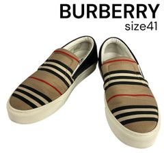 BURBERRY バーバリー ノバチェック キルティング スリッポン 秋冬 42 