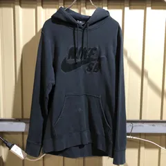 713 NIKE SB パーカー ブラック S ナイキエスビー ビッグロゴ 刺繍ロゴ スケボー スウェット 古着卸 アメリカ仕入