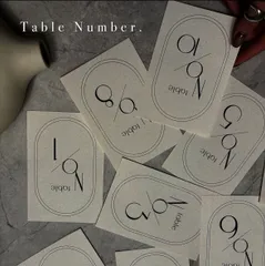 【New】つぶつぶ｜テーブルナンバー 10枚セット 1枚88円 テラゾー サンドペーパー 淡色 結婚式 披露宴 受付サイン 数字 席次表