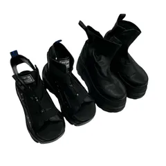 186000 現状品 YOSUKE ヨースケ ショートブーツ ブラック 2点まとめ売り