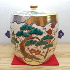 逢絢亭・新品】茶道具 茶碗 美濃焼 薩摩写 八ツ橋の図 宮地英香 紙箱