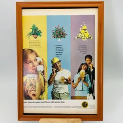 ビンテージ 広告 ポスター 『 FTD花をオンラインで送る 』 フレーム付 ※貴重な当時物 1960's オリジナル アメリカ ヴィンテージ 輸入雑貨 アドバタイジング レトロ( AZ1255 )