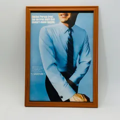 ビンテージ 広告　ポスター　　『 アロードレスシャツArow 』　フレーム付　※貴重な当時物 1960's　オリジナル アメリカ　ヴィンテージ 輸入雑貨　アドバタイジング レトロ( AZ1471 )