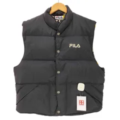 フィラ FILA 90S ロゴ刺繍 裏地総柄 ダウンベスト メンズ import：M のサムネイル