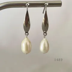 淡水パール　ピアス　・・✽・・　〈真珠　サージカルステンレス　フック　フォーマル　入学式　結婚式　オフィスカジュアル〉