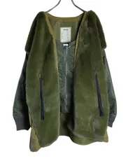 完売品！美品＊etsinta エシンタファー切替ジャケット　カーキ 2025年最新】エシンタ ファー切替ジャケットの人気アイテム