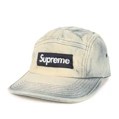 【美品】Supreme シュプリーム キャップ インディゴ(Dirty Indigo) | 24SS ダーティー加工 デニム ボックスロゴ キャンプキャップ (Washed Chino Twill Camp Cap) | ブランド 帽子【メンズ】【中古】