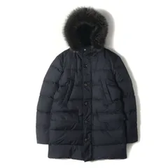 MOORER ムーレー ジャケット ブラック 黒 サイズ:44 | ファー付きフード 2WAY ダウンジャケット (BARBIERI-WK1) | アウター コート ブルゾン 上着【メンズ】【中古】