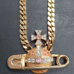 Vivienne Westwood  2000年代　クリスタル&エナメル安全ピンオーブネックレス