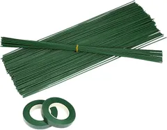 NASSIA 造花セット フローラテープ 2巻入 地巻ワイヤー 50本入 ダークグリーン 造花テープ 手芸 DIY