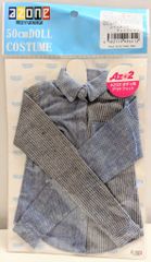 アゾン 50cmドールコスチューム AZO2あぞキャン スイッチング チェックシャツ　デニム×ヒッコリー