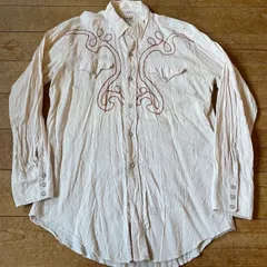 60's KARMAN ウエスタンシャツ　vintage オフホワイト　USA古着　長袖