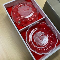 HOYA CRYSTAL ART ENGRAVING 皿 5枚セット - メルカリ