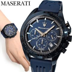 稼働】 Maserati 887364001 クロノグラフ 腕時計 ブルー - メルカリ