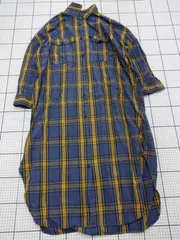◇ ⊂ AS KNOW AS PINKY チェック柄ロングシャツワンピース ブルー系×イエロー系 フリーサイズ レディース E  【1508250039881】