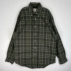 古着 ブルックスブラザーズ Brooks Brothers 長袖シャツ チェック 346 胸ポケ M  グリーン系 マルチカラー メンズ