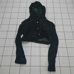 ◇ ⊂ 【マウジー MOUSSY】029GSB80-0160 メッシュニットパーカー ブラック系 フリーサイズ レディース E  【1509190001679】