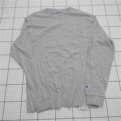 ◇ Θ 【チャンピオン Champion】AUTHENTIC ATHLETICWEAR 長袖Tシャツ グレー系 Lサイズ メンズ E  【1509190001556】
