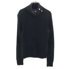 BLUE LABEL CRESTBRIDGE ブルーレーベルクレストブリッジ ウール 長袖 タートルネック セーター 38 ブラック ニット 三陽商会 レディース 古着