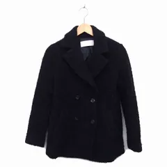 ブラック バイ マウジー BLACK by moussy チェスター コート ジャケット アウター ショート ウール ダブル 無地 1 黒 ブラック /NT10のサムネイル