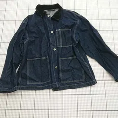 ◇ ⊇ 【ジーユー GU】311-339580 デニムワークジャケット Lサイズ インディゴ系 レディース E  【1509190038798】