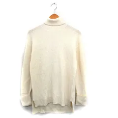 ナチュラルビューティーベーシック NATURAL BEAUTY BASIC リブ ニット セーター 長袖 タートルネック M アイボリー 白 /KT31