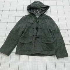 ◇ ⊇ 【ブルークロスガールズ】ダッフルコート グレー系 Mサイズ フード付き 女の子 E  【1509190039122】
