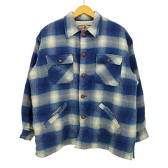 ユーズドフルギ USED古着 WORKPLANT くるみボタン 裏ボア フランネル シャツジャケット ボックスシルエット メンズ import：M 